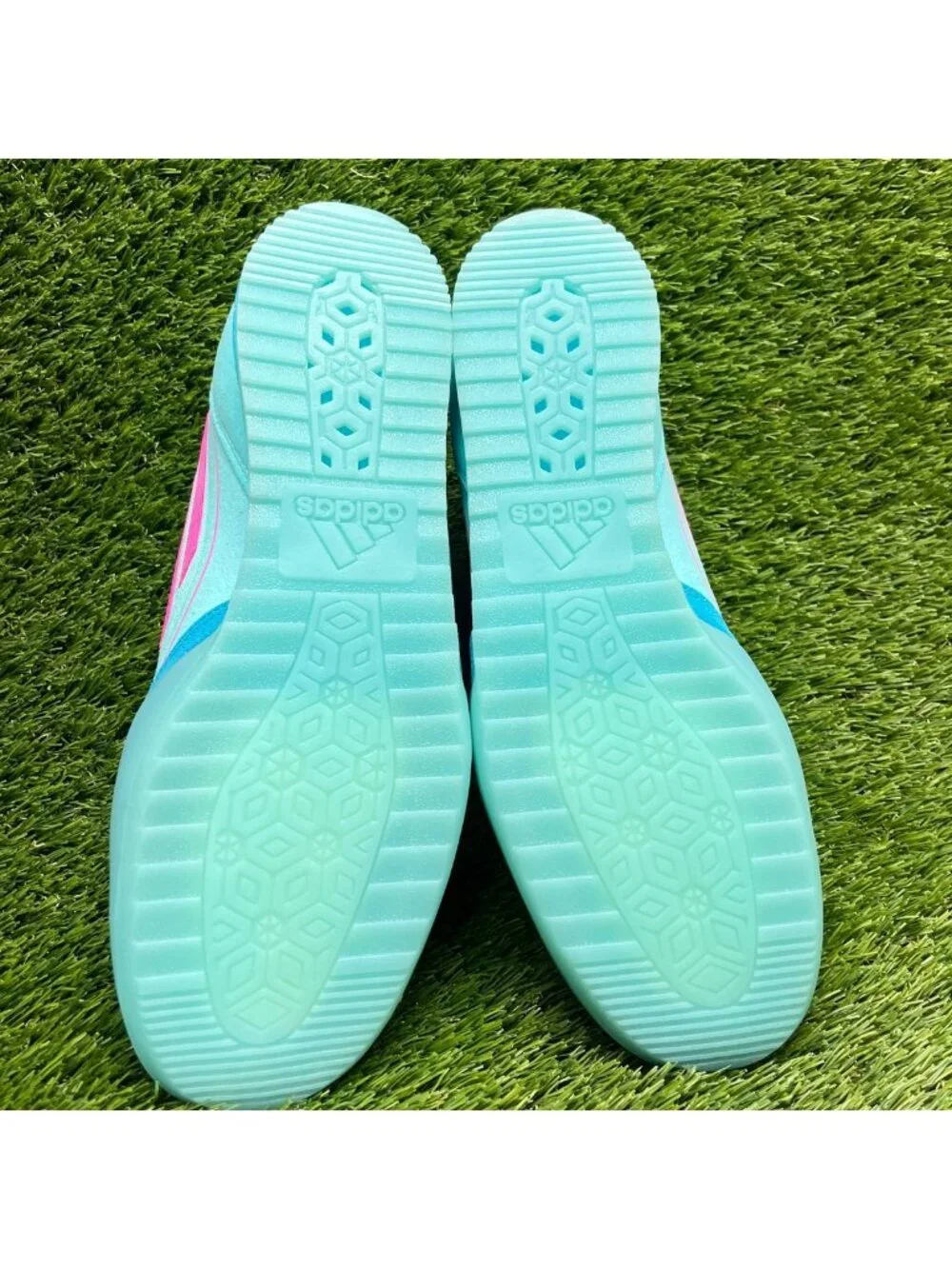 Adidas F50 Freestyle Indoor Messi Mens Size 10 Womens 11 Blue Pink Shoes Sneaker